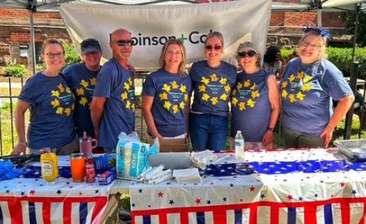 <p><strong>Summer of Service: Hartford</strong></p>

<p>Lawyers and business professionals from the firm&rsquo;s Hartford office hosted their fourth annual BBQ for veterans and residents of the South Park Inn, Inc., in support of the organization&rsquo;s mission to improve the local community by providing equal access to shelter, food, and solutions for all people to make homelessness rare, brief, and non-recurring.<br />
	<br />
	R+C&rsquo;s volunteers weathered the extreme heat to set up tables and tents and prepared, cooked, and served burgers, hotdogs, pasta salad, and potato salad to residents along with iced beverages and sweet treats to beat the heat.&nbsp;&nbsp;&nbsp;<br />
	<br />
	Pictured here (from left to right) are Legal Administrative Assistant <strong>Suzanne Whitehead</strong>, Hartford Office Administrator <strong>Rebecca Gneda</strong> and her husband Mark Gneda, Senior Immigration Coordinator Cheryl Lubanski, Docketing and E-Filing Specialist <strong>Lindsay Caron</strong>, Event Coordinator <strong>Michele Sexton</strong>, and Events and Special Projects Manager Alecia Coffin.</p>
